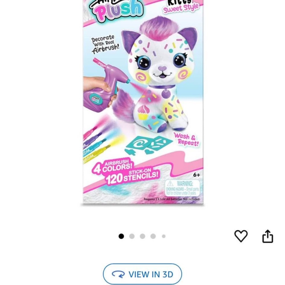 Airbrush Plush Kitty with Stencils